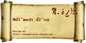 Némedi Éva névjegykártya